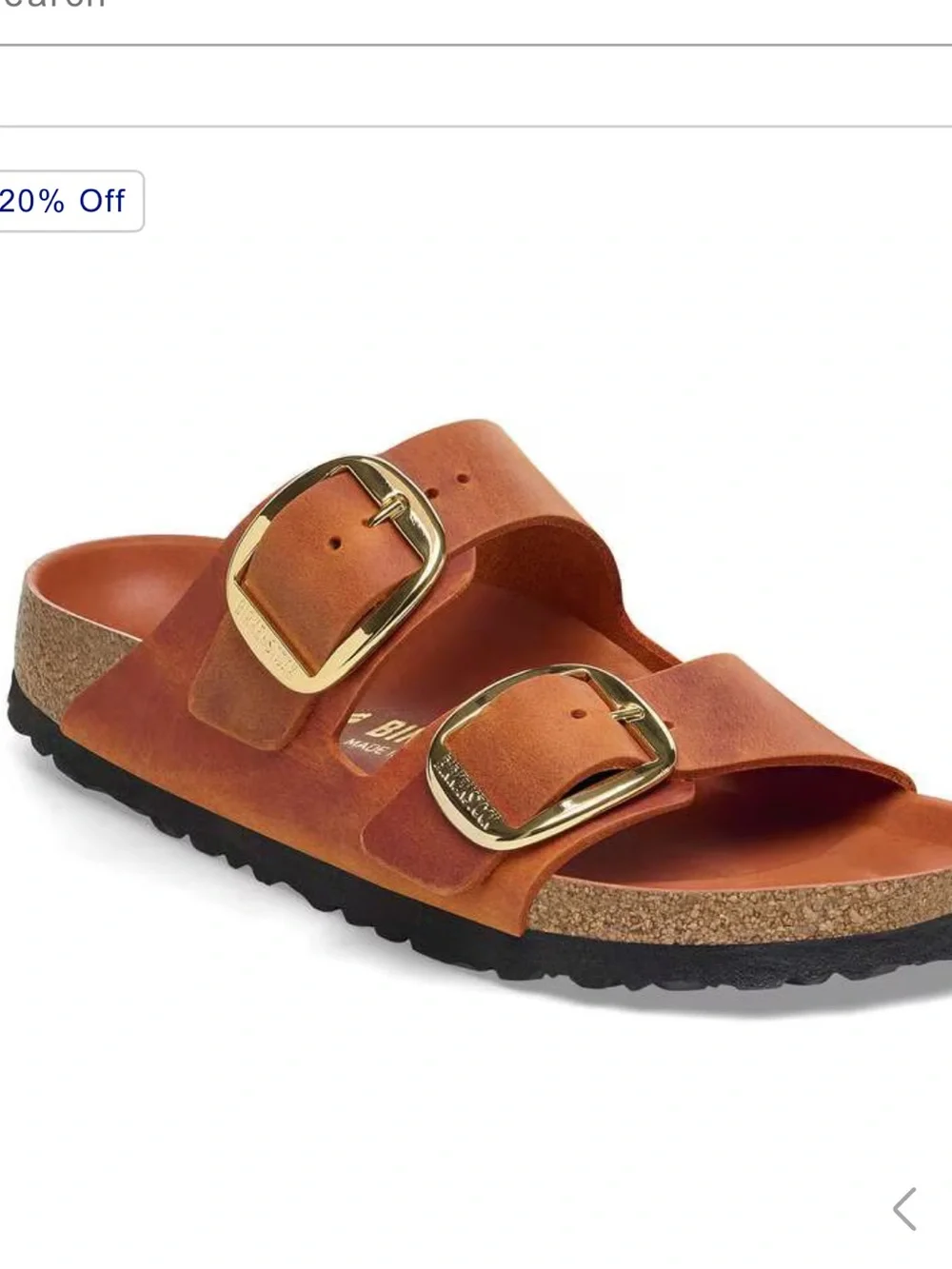 Arizona Big Buckle Burnt Orange Birkenstocks size 37